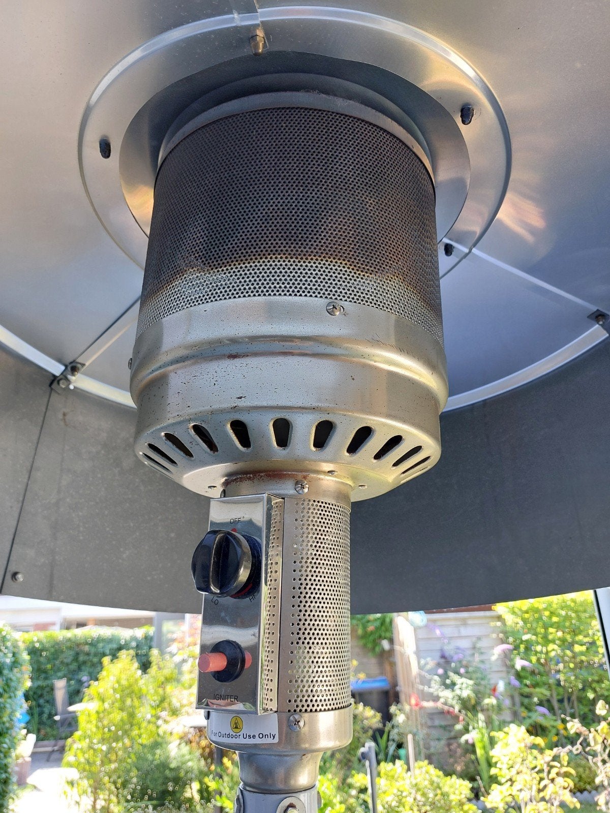 Terrasverwarmer met kap, Ophalen, Gebruikt, Gas