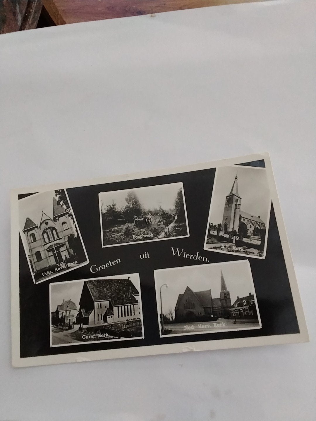 Oude Ansichtkaart Groeten uit Wierden - 1951, Ophalen of Verzenden, 1940 tot 1960, Gelopen, Overijssel