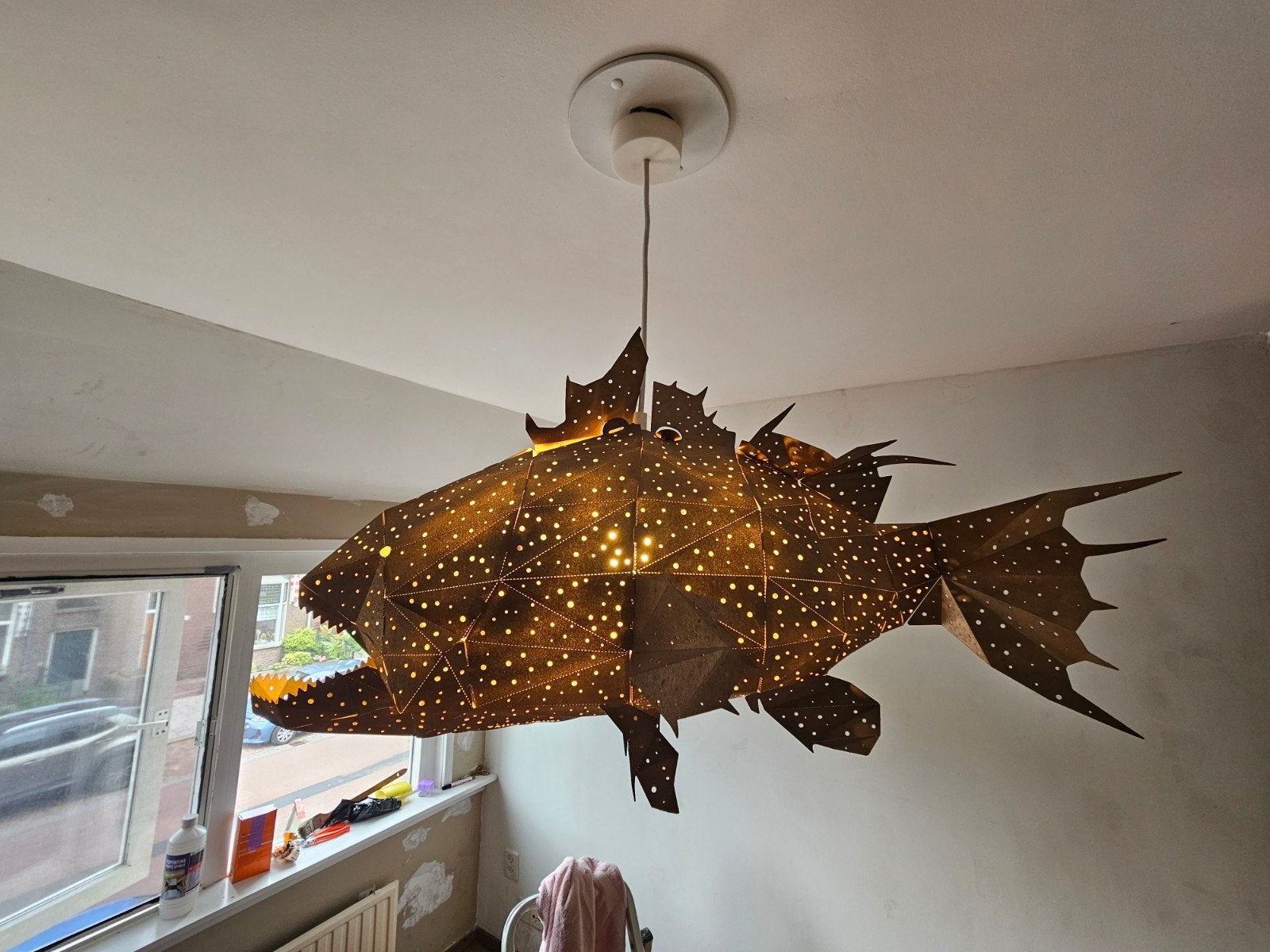 Unieke Vasili Lights vissenlamp - Eyecatcher voor elke kamer, Ophalen, Overige materialen, E27 (groot), Zo goed als nieuw