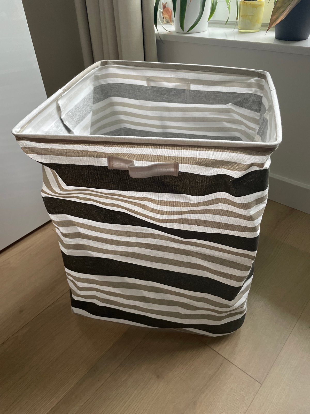 Gestreepte wasmand/opbergmand - Nieuw met label, Huis en Inrichting, Meerkleurig, Nieuw, Ophalen of Verzenden, Modern