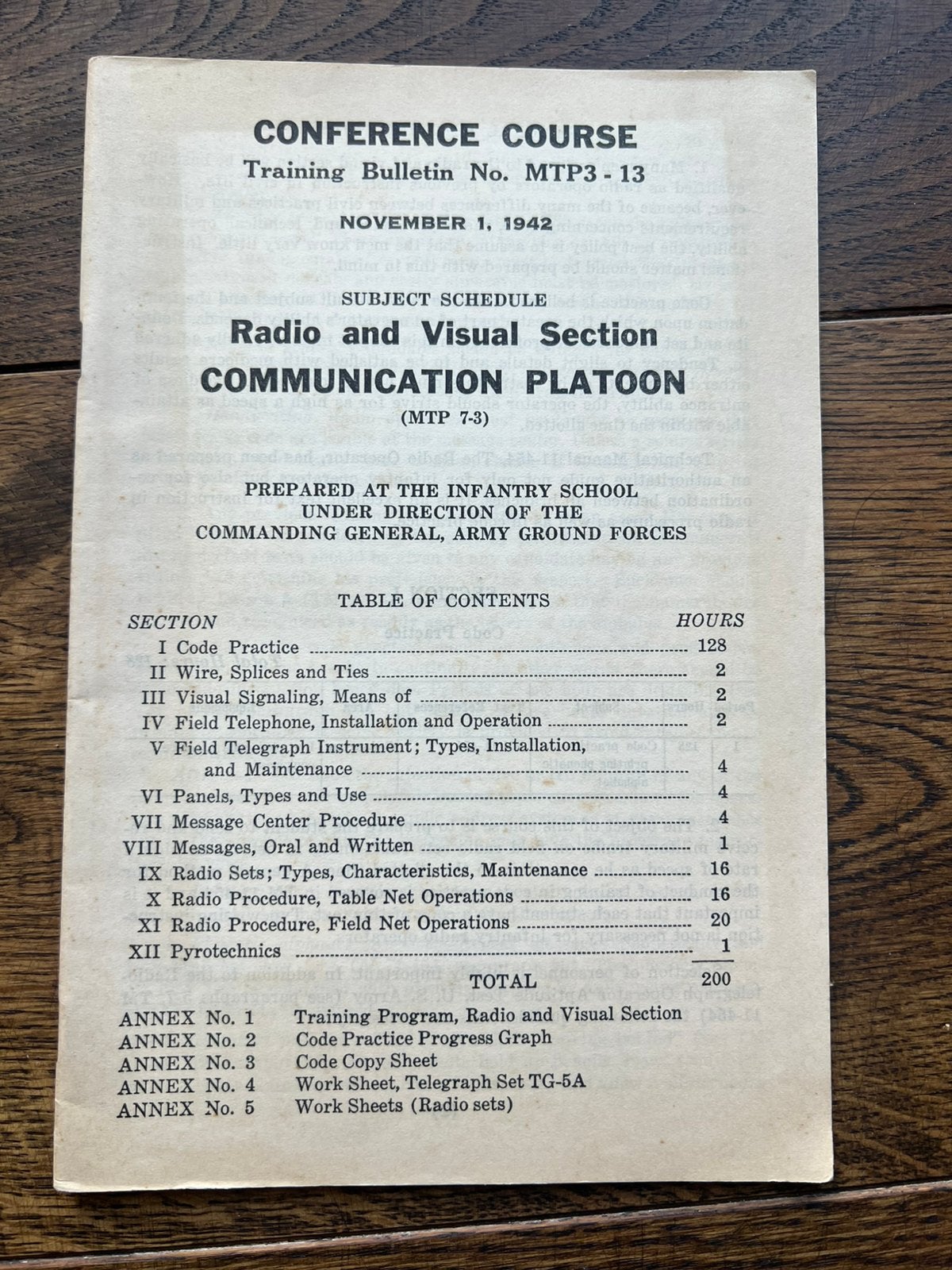 WO2 Amerikaans communicatie training voorschrift SCR 288, Verzamelen, Amerika, Verzenden, Boek of Tijdschrift