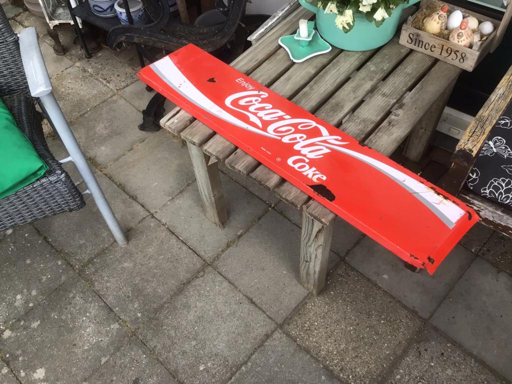 COCA COLA BLIKKEN RECLAMEPLAAT, Verzamelen, Ophalen of Verzenden, Gebruikt, Reclamebord