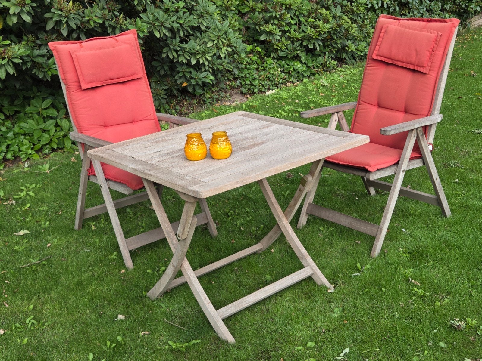 Teakhouten tuinset, Tuin en Terras, Tuinsets en Loungesets, Teakhout, Zo goed als nieuw, Tuinset, Eettafel