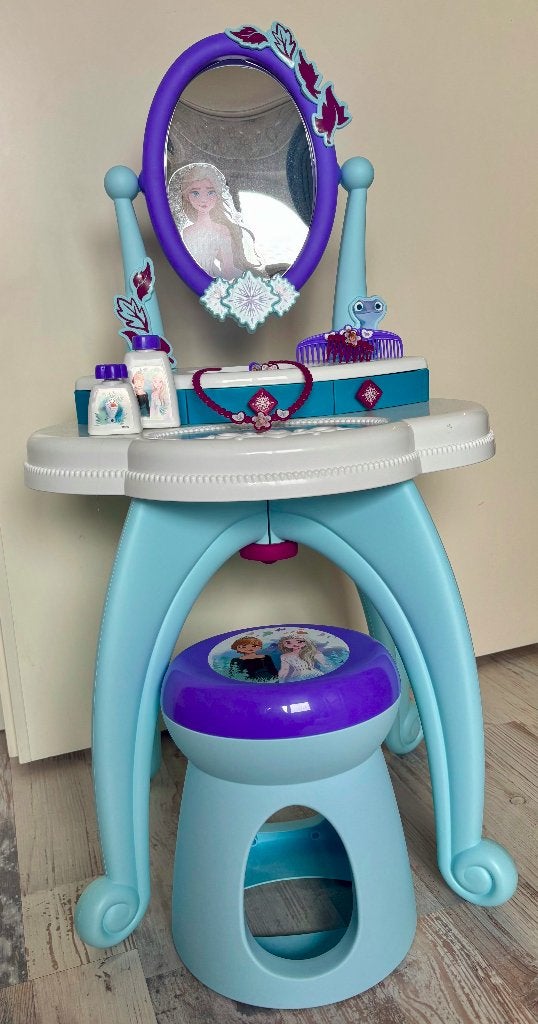 Frozen kinder kaptafeltje met accesoires Smoby, Ophalen of Verzenden, Zo goed als nieuw, Tafel(s) en Stoel(en)