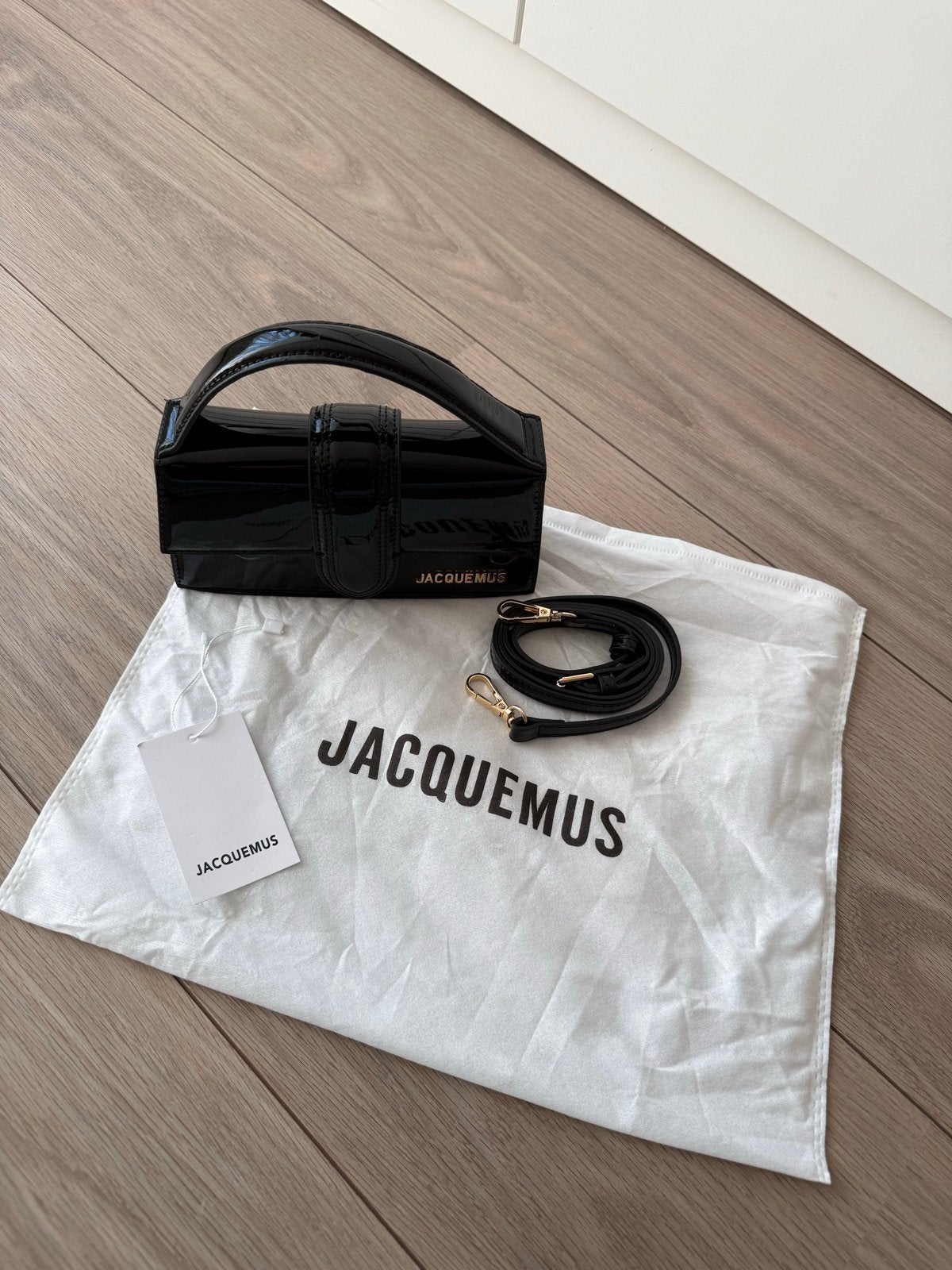 Jacquemus Le Chiquito Moyen tas - Zwart lakleer, Ophalen of Verzenden, Nieuw, Zwart, Handtas