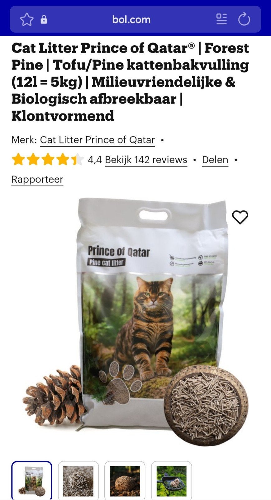Prince of Qatar kattenbakvulling, Ophalen of Verzenden, Nieuw