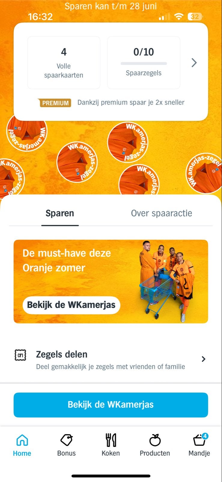 Spaarkaarten Wk kamerjas digitale zegels albert heijn ah, Verzamelen, Supermarktacties, Albert Heijn, Ophalen
