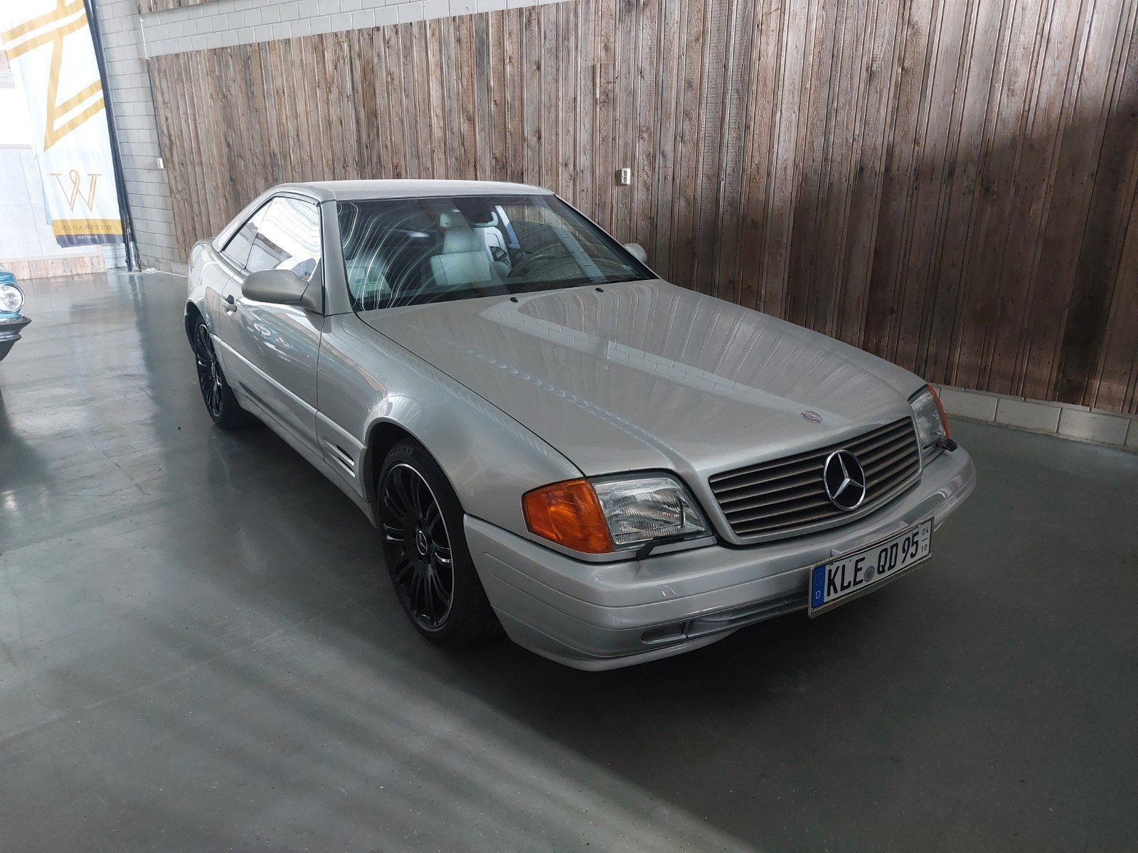 mercedes 500 SL cabrio type 129, Auto's, Automaat, Cabriolet, Leder, Grijs