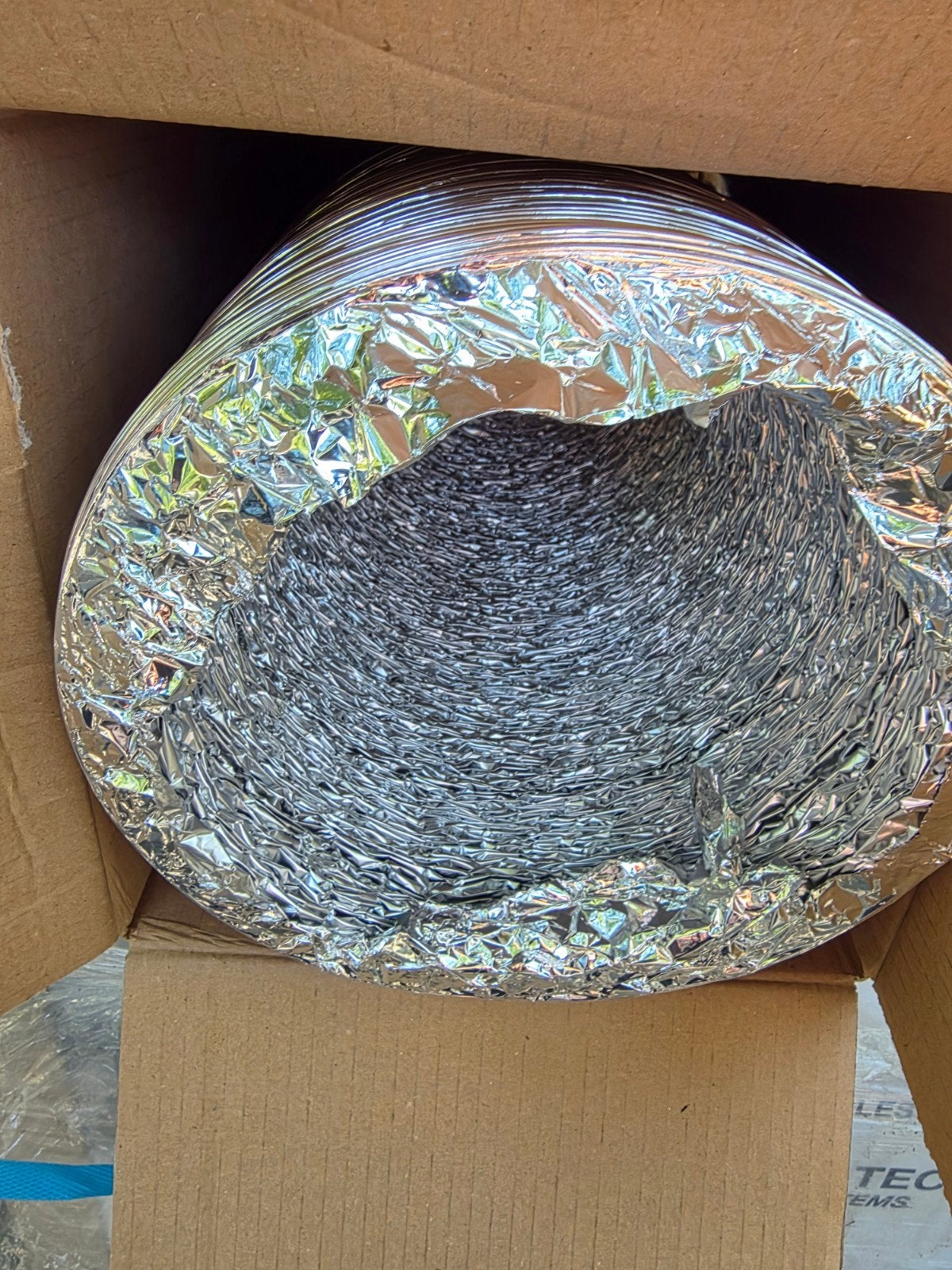 Flexibele aluminium ventilatieslang 203mm x 10m, Ophalen