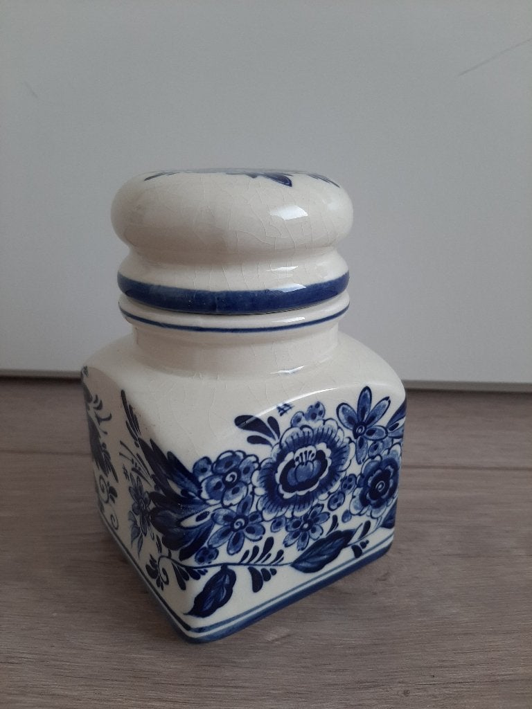 Vintage pot opbergpot Royal Delfts Japan blauw handwerk, Antiek en Kunst, Antiek | Keramiek en Aardewerk, Ophalen