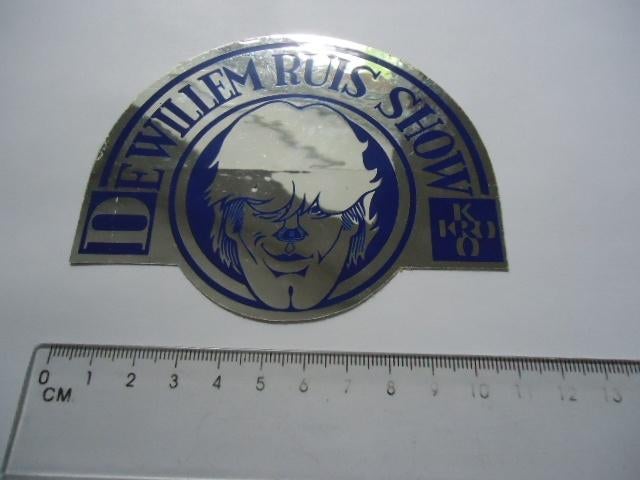 sticker oud WILLEM RUIS TV legende televisie radio Kro retro, Verzenden, Zo goed als nieuw, Bedrijf of Vereniging