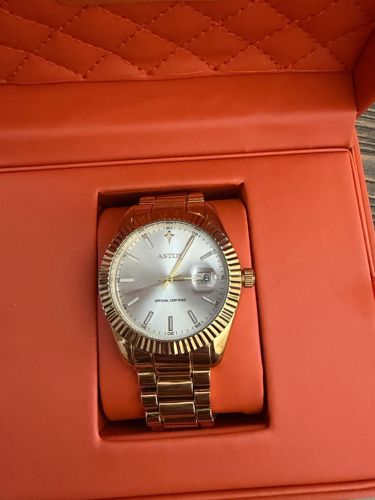 Nieuw Astos horloge - Ongebruikt en in perfecte staat, Overige merken, Staal, Polshorloge, Nieuw