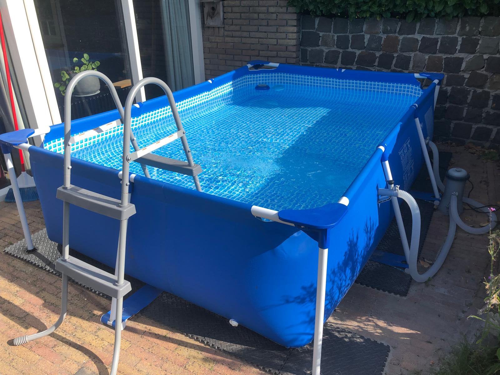Intex Opzetzwembad - Rechthoekig, Compleet met Ladder, Tuin en Terras, Ophalen, Gebruikt, 200 tot 300 cm, 80 tot 120 cm