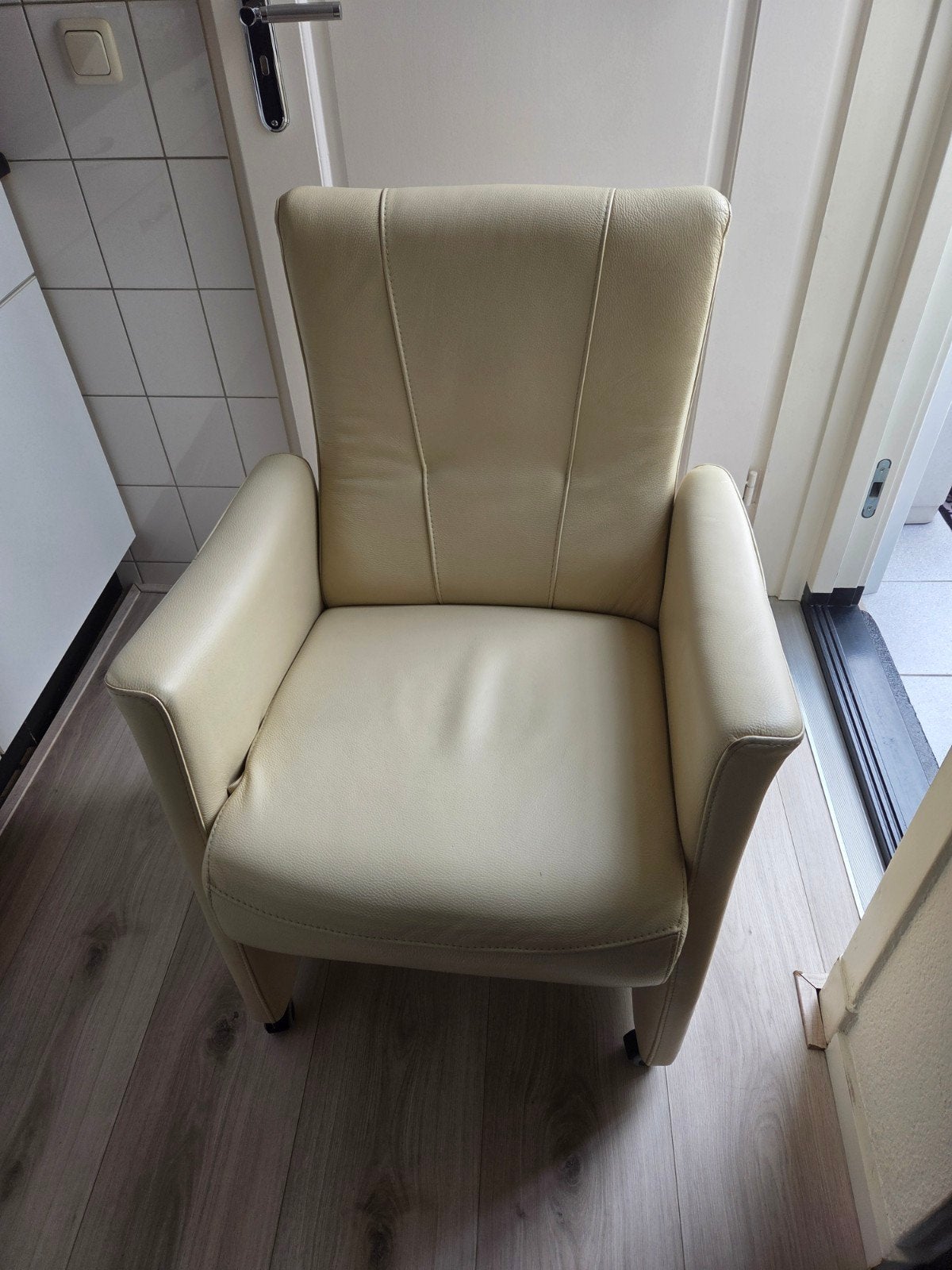 eetkamerstoelen met wieltjes, Ophalen, Gebruikt, Overige kleuren, Leer