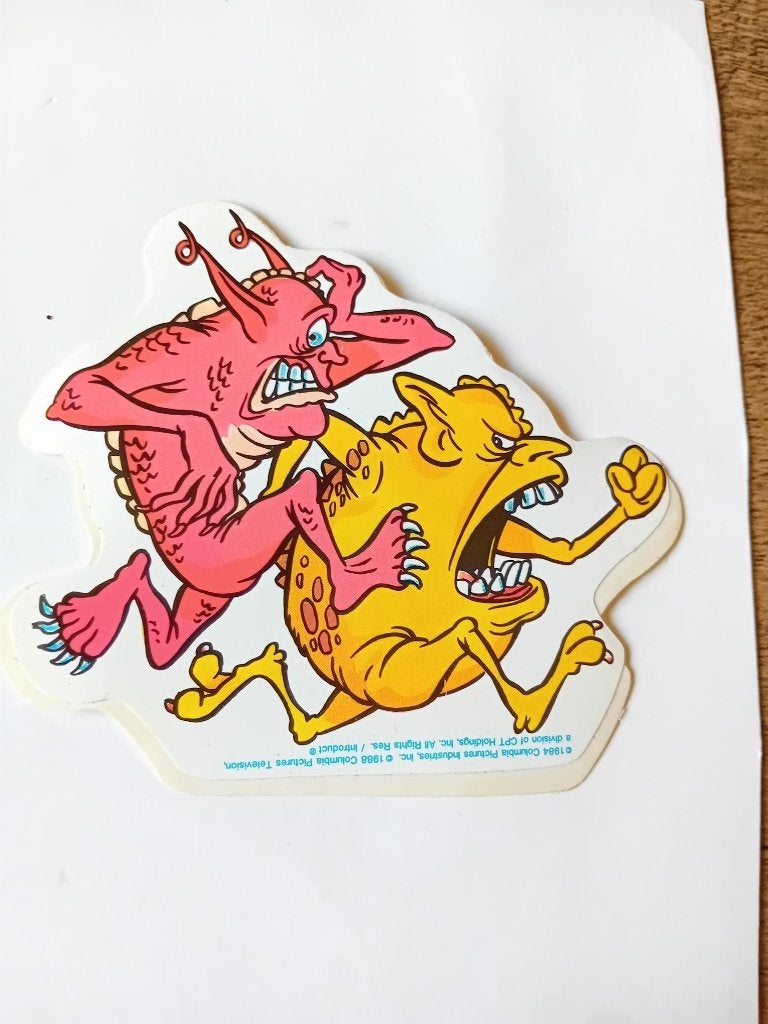 Sticker Gulper Ghosts uit The Real Ghostbusters 8x9cm 1988, Verzamelen, Ophalen of Verzenden, Zo goed als nieuw, Bedrijf of Vereniging