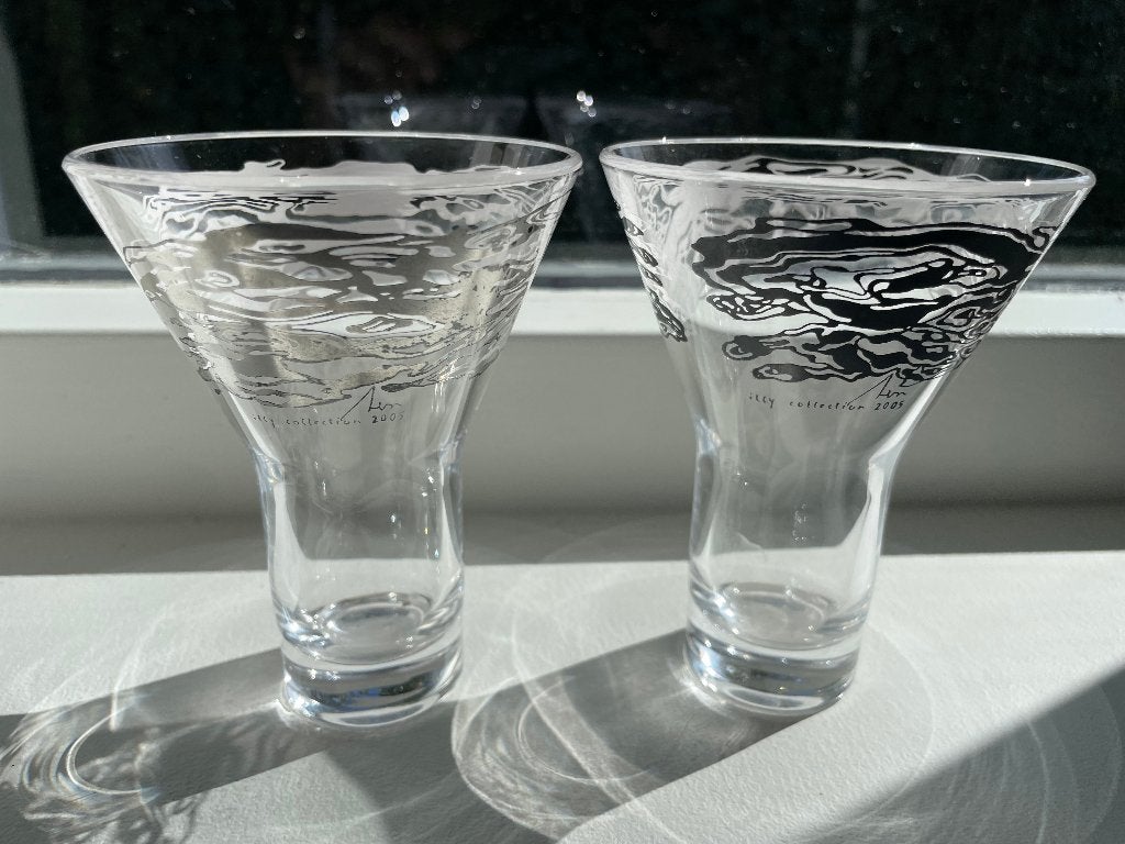 Illy Cafe freddo Art glasses, Set van 2, Glas of Glazen, Verzenden, Nieuw, Glas