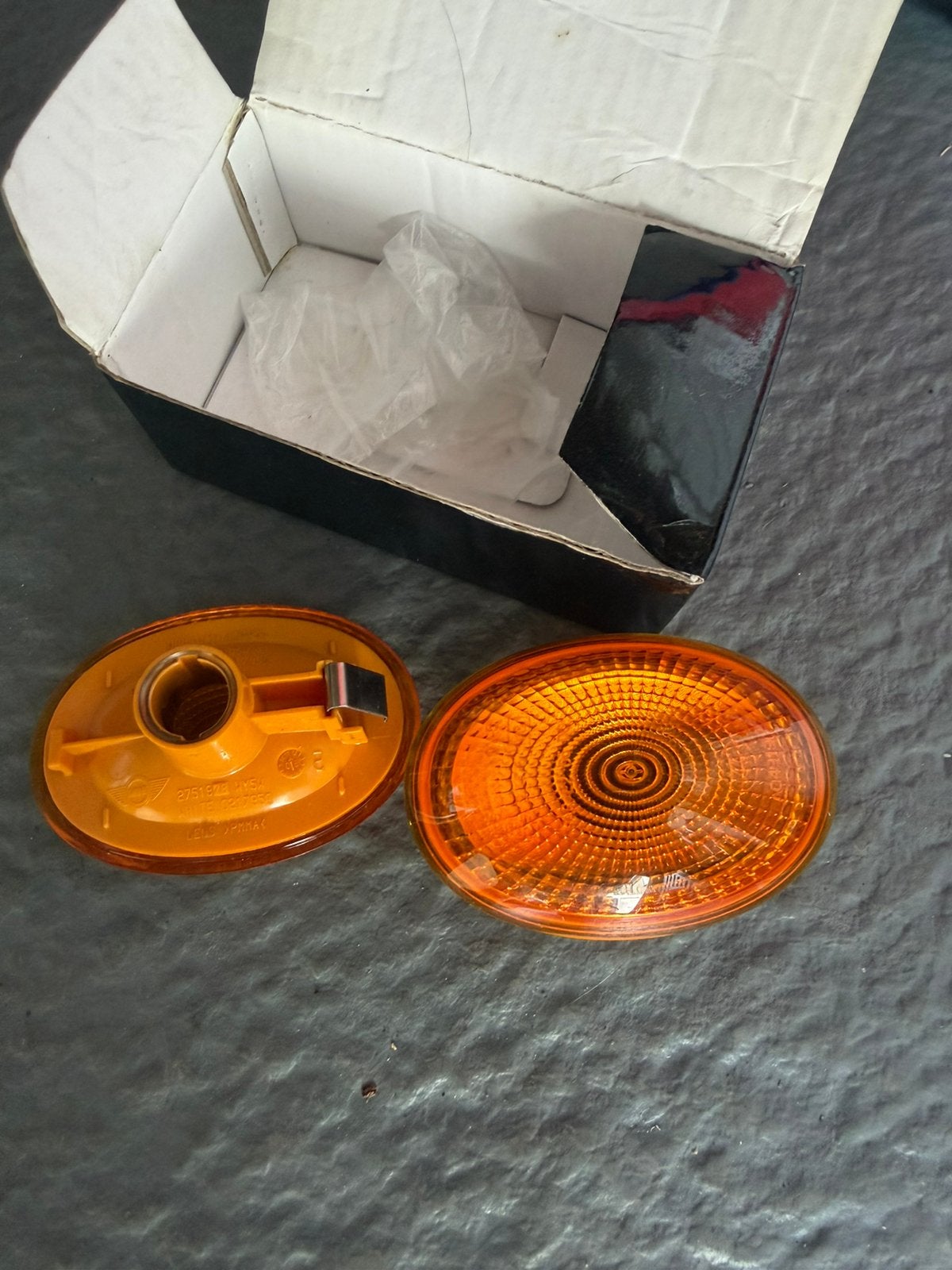 Set Mini Cooper knipperlicht glaasjes - oranje r-serie, Ophalen, Mini