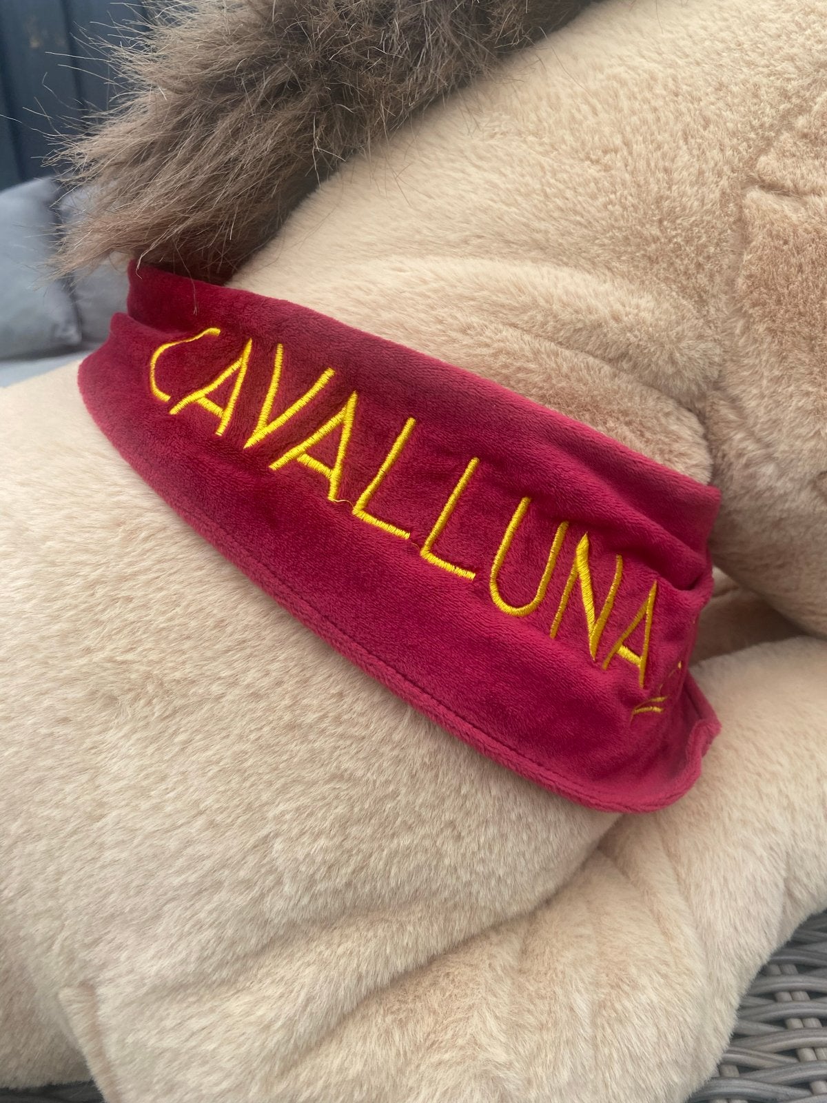 Grote Cavalluna knuffel paard, Ophalen, Paard, Zo goed als nieuw, Met kleding of accessoire