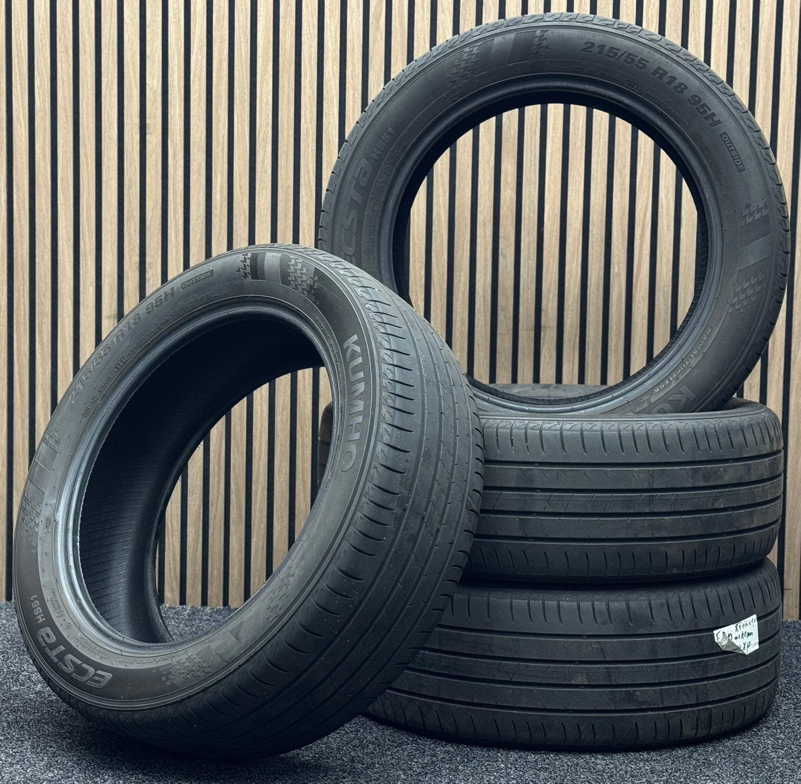 4X 215/55/18 Kumho Ecsta HS51 - 3222 - Zomerbanden, Ophalen, 18 inch, 215 mm, .