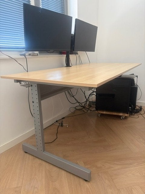 Bureau 160 x 80, Ophalen, 160 cm, Gebruikt, Hout