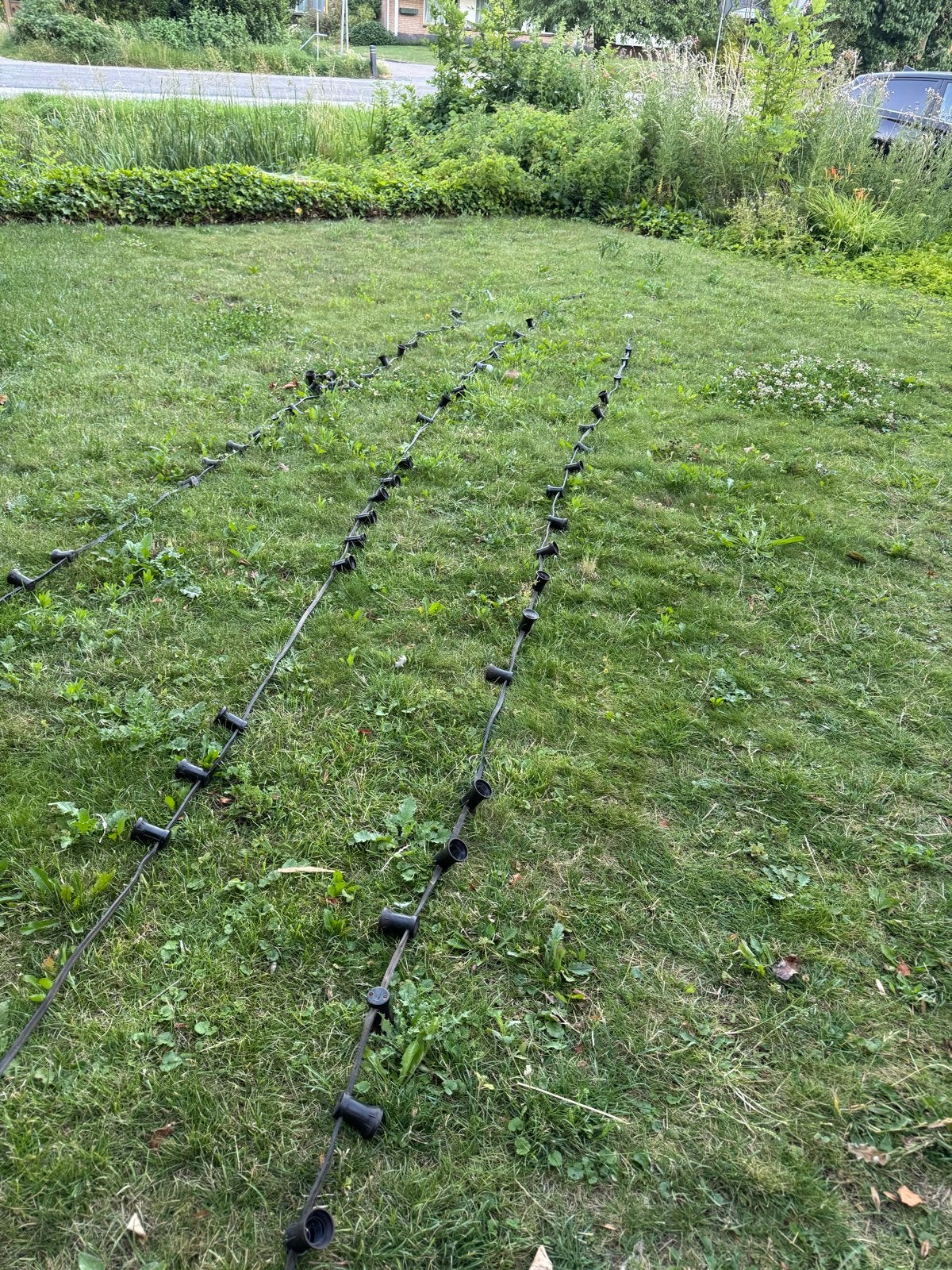 3x 10 meter Priklampen - Feestelijke Tuinverlichtin, Kunststof, Gebruikt, Minder dan 50 watt, Overige typen