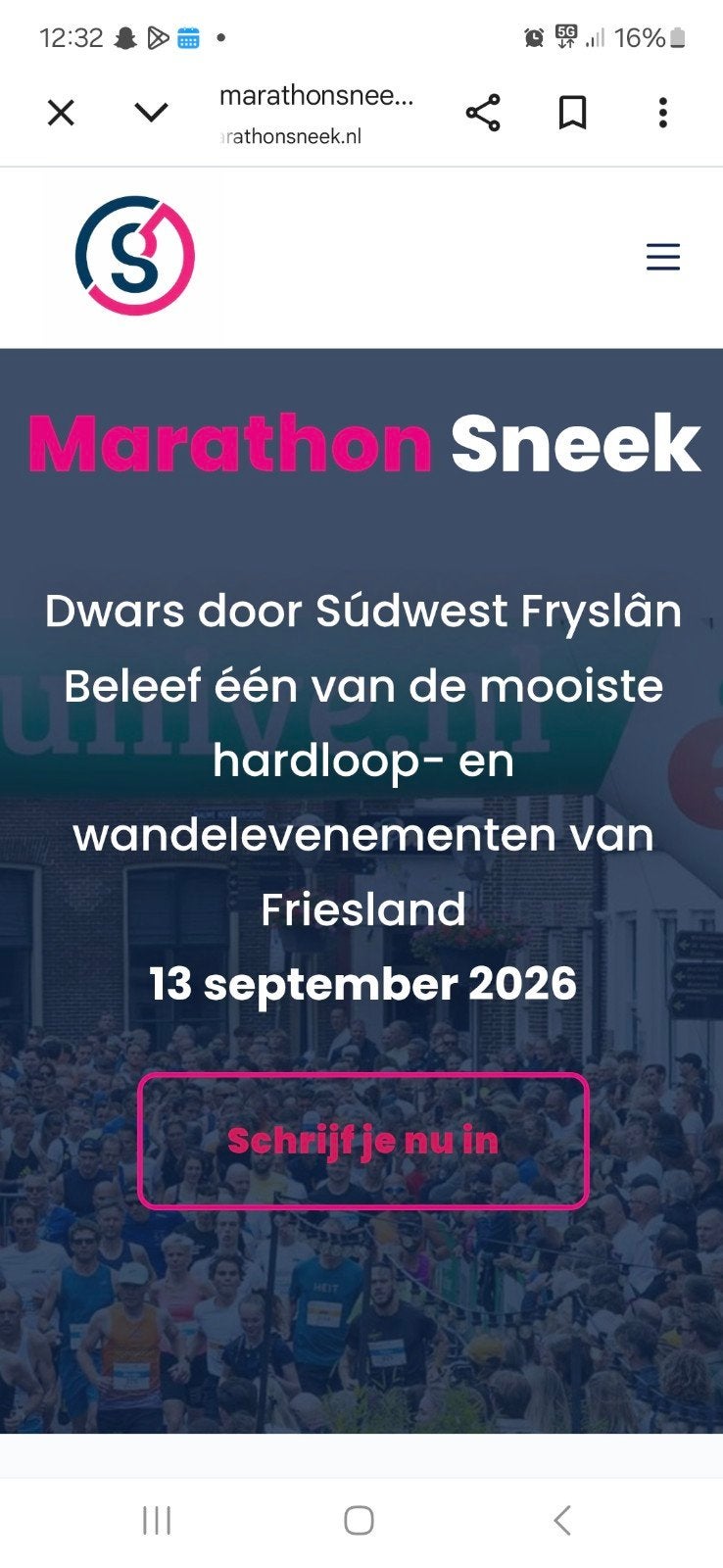 Ticket 4 mijl in Sneek 13 sep, Eén persoon, Ticket of Toegangskaart