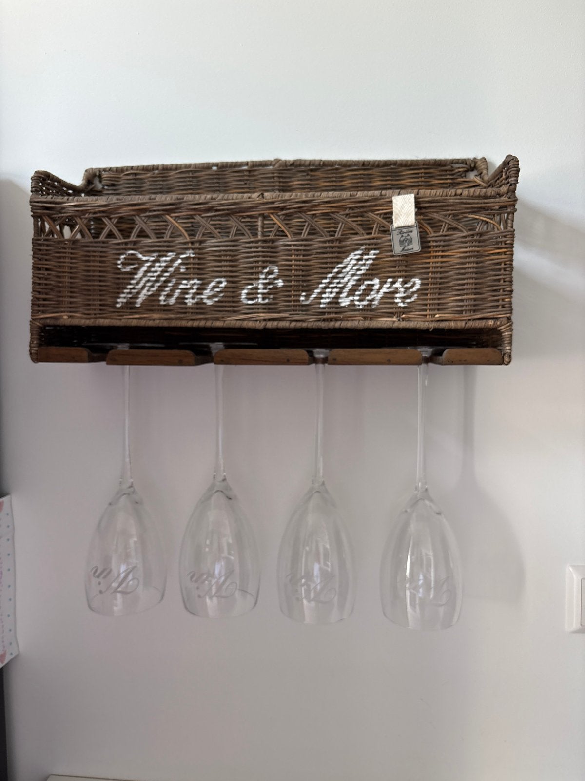 Wijnrek "Wine & More" van Riviera Maison met glashouders, Ophalen, Overige materialen, Gebruikt, Minder dan 5 flessen