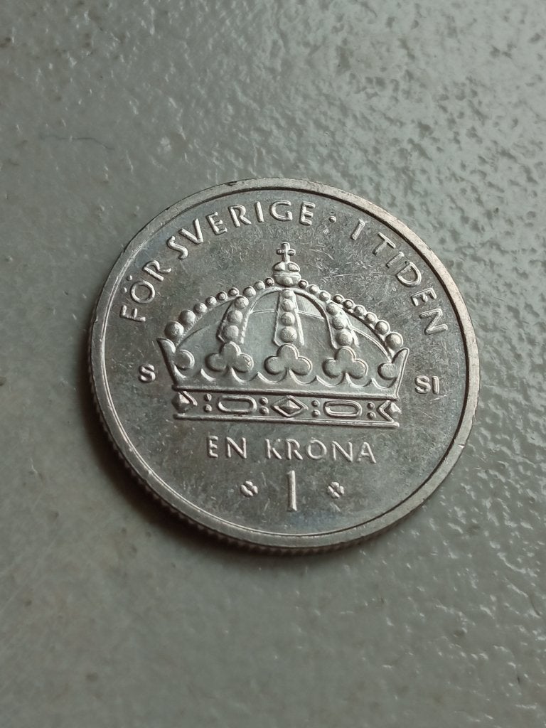 Zweden 1 kroon 2008., Ophalen of Verzenden, Overige landen, Losse munt