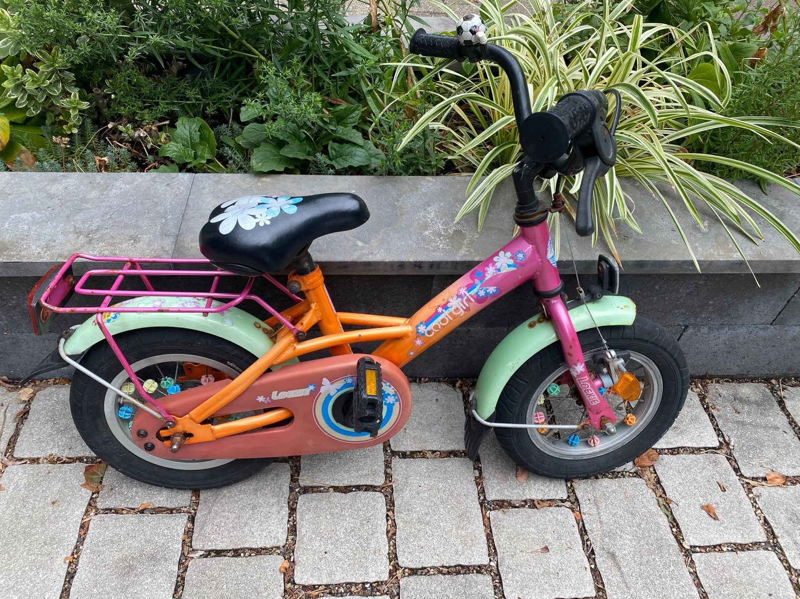 Loekie cool girl kinderfiets 12 inch, Ophalen, Gebruikt, Minder dan 16 inch