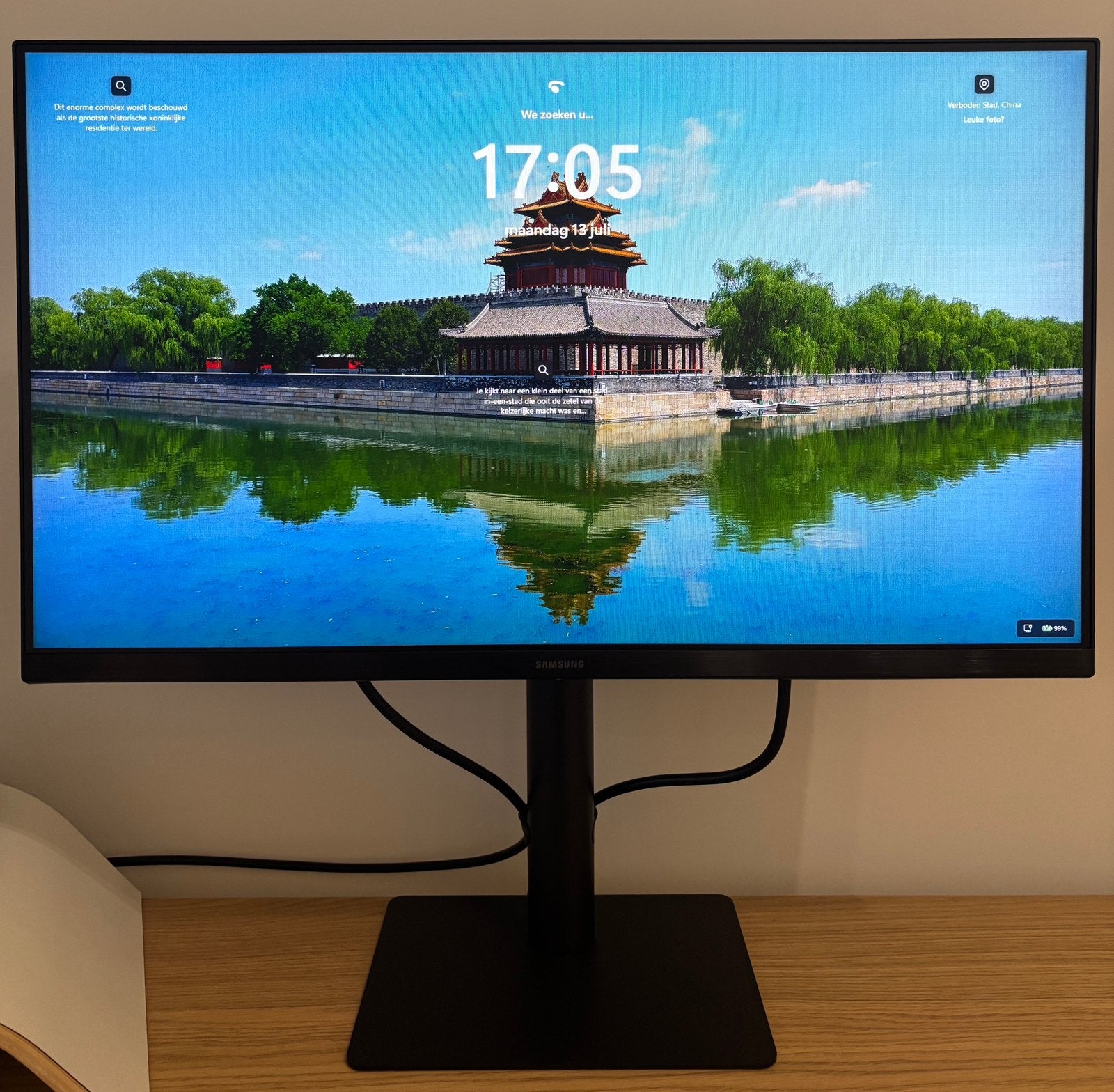 Samsung computer monitor 24 inch, Computers en Software, Monitoren, Ophalen, In hoogte verstelbaar, Full HD, Zo goed als nieuw
