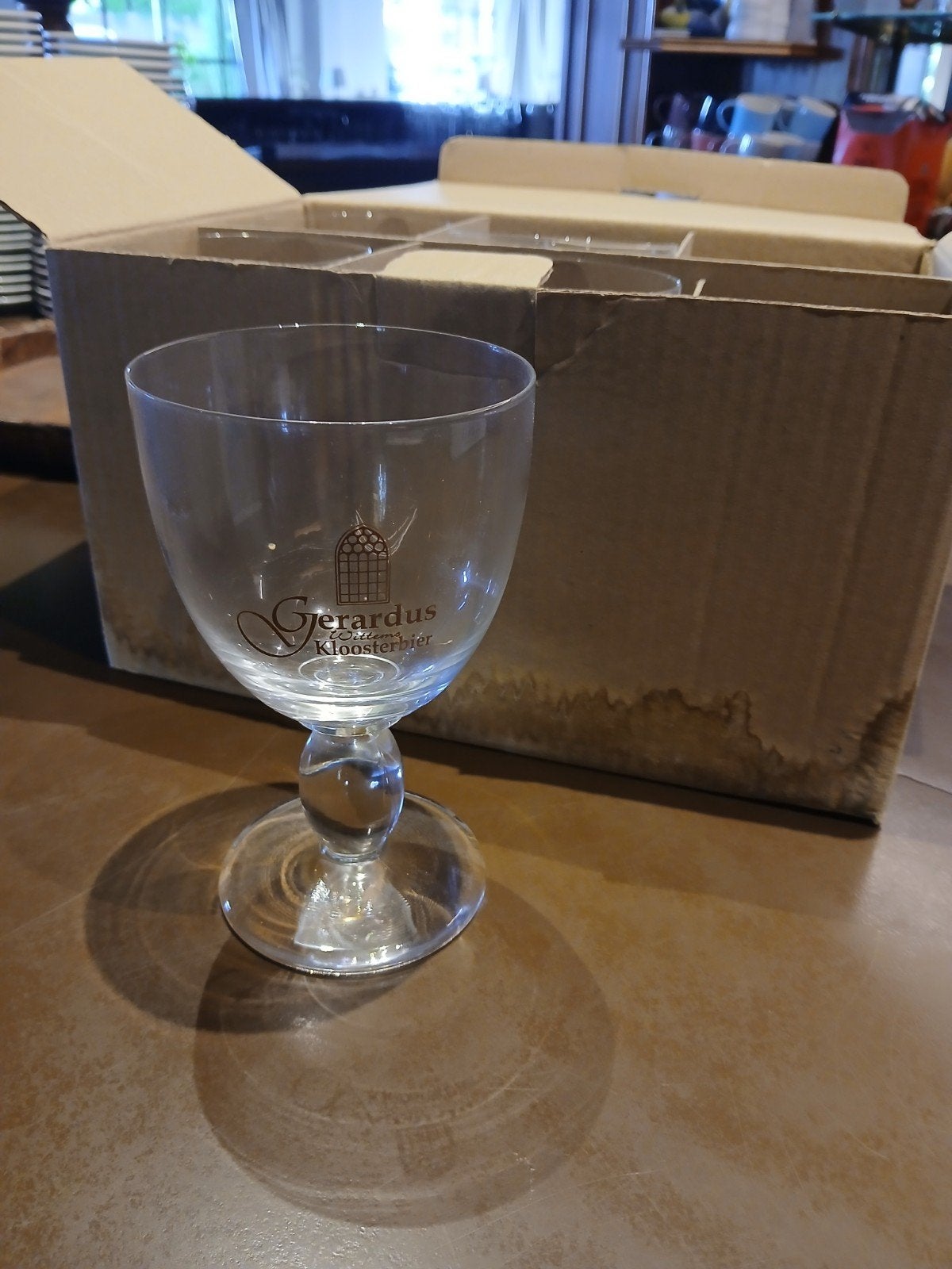 5x Gulpener Gerardus Bierglazen - Blond, Dubbel of Tripel, Verzamelen, Ophalen of Verzenden, Zo goed als nieuw, Glas of Glazen