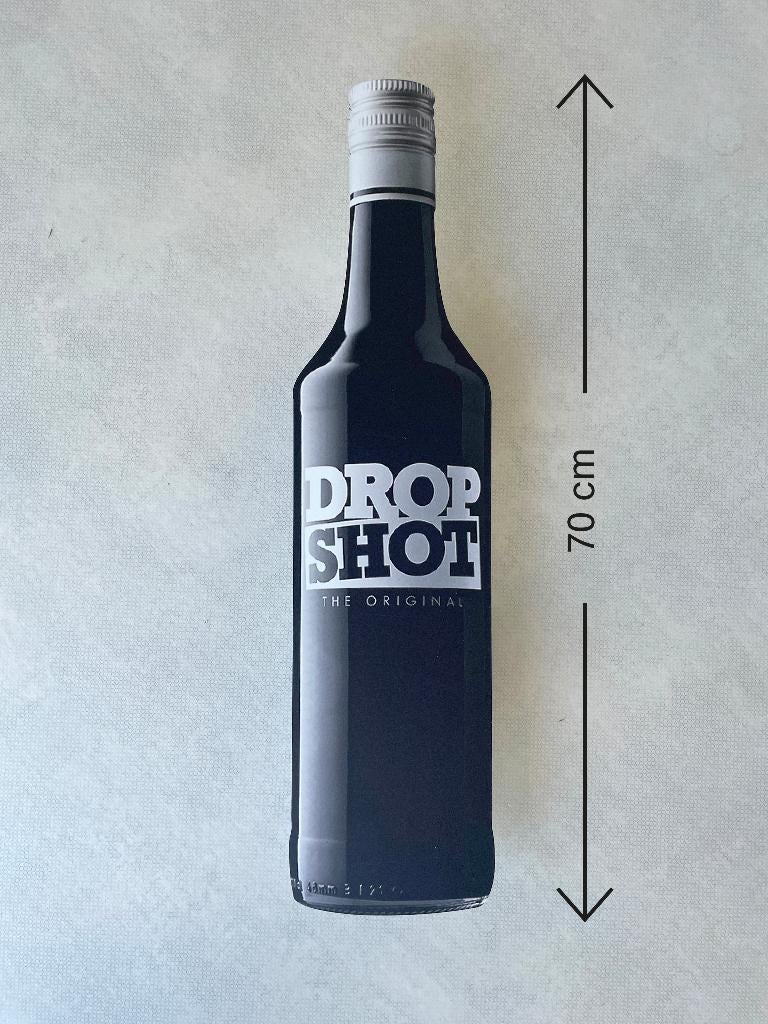 Reclamebord Dropshot fles groot, 70cm hoog, aluminium, Ophalen of Verzenden, Nieuw, Reclamebord