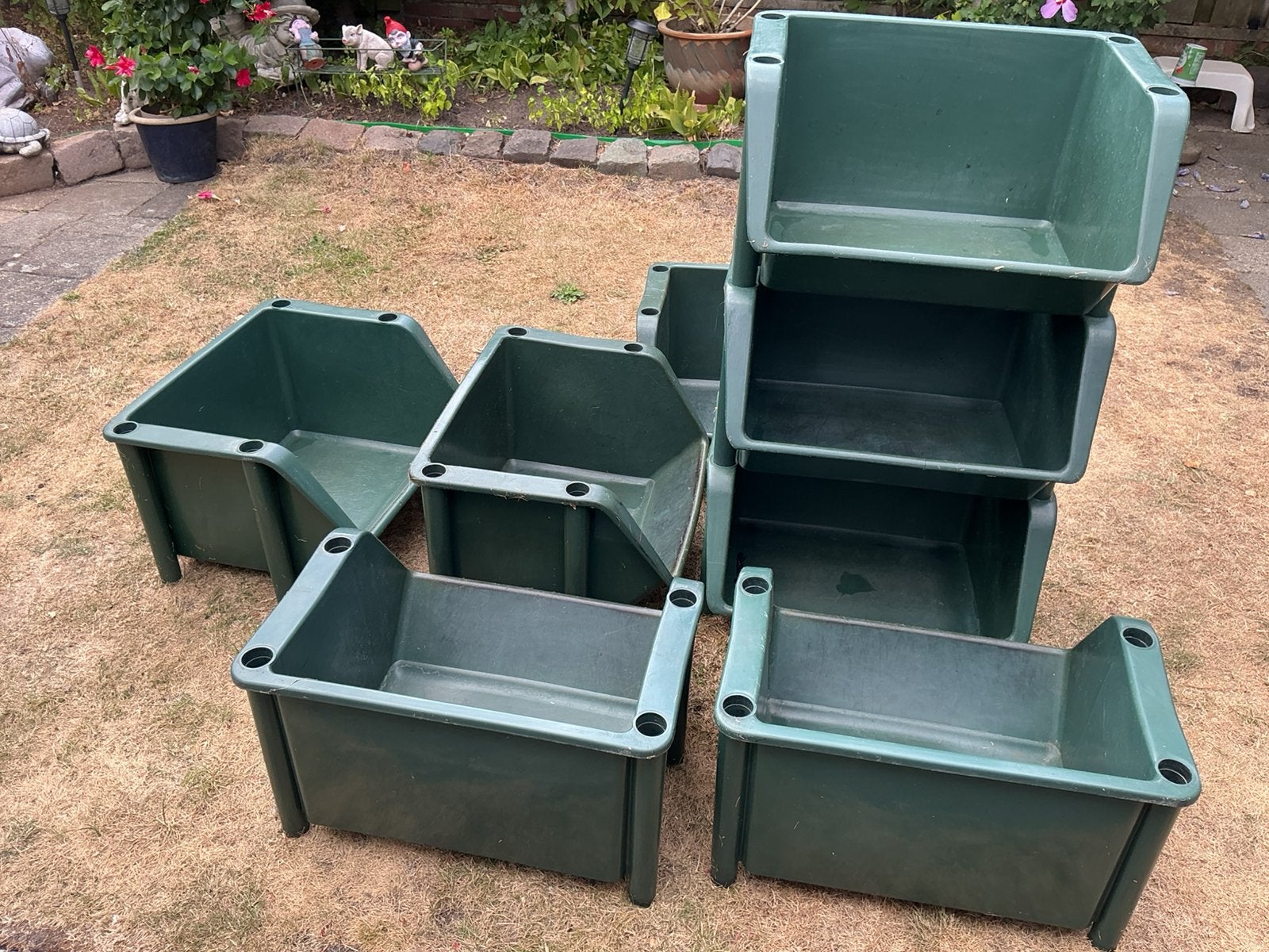 8 stuks stapelbakken, gebruikt, Ophalen, Gebruikt, 60 cm of meer, Minder dan 35 cm