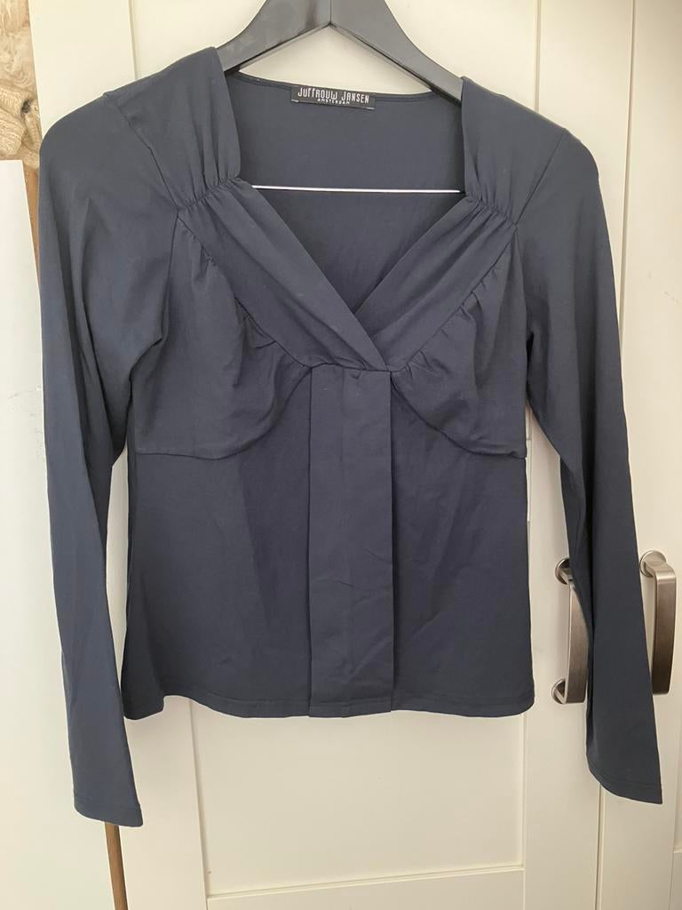 JuffrouwJansen shirt L, Ophalen of Verzenden, Zo goed als nieuw, Blauw