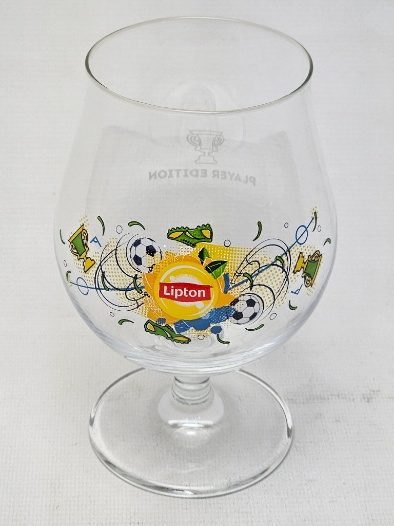 # Lipton Ice Tea Voetbal Glas - Player Edition, Ophalen of Verzenden, Gebruikt, Frisdrankglas