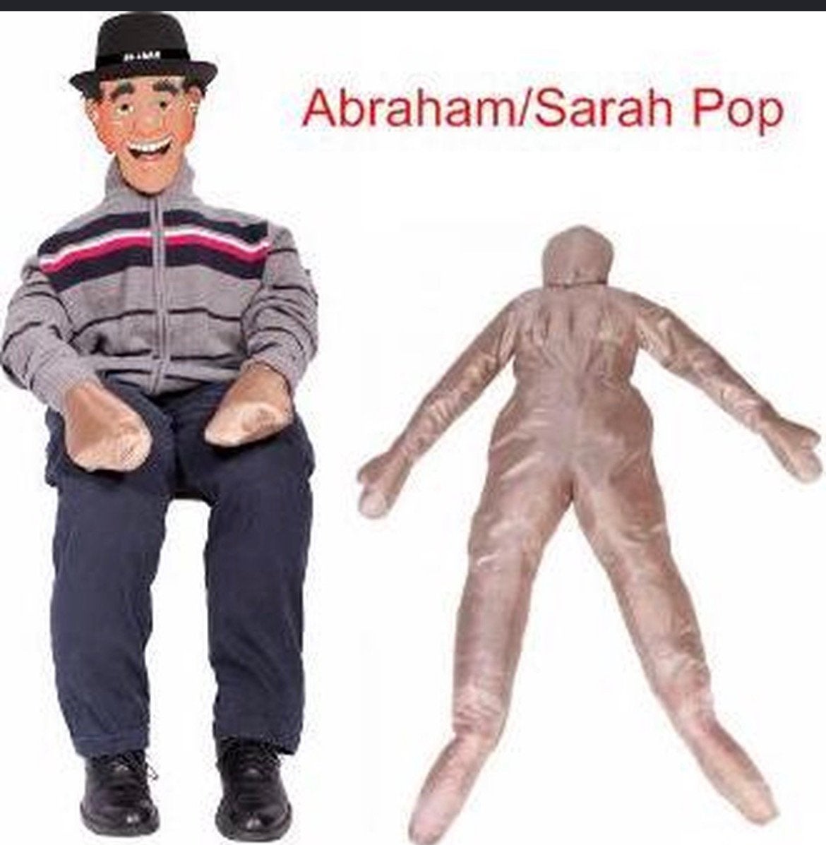 Bruin jumpsuit voor het maken van abraham of sara pop, Maat 38/40 (M), Carnaval, Ophalen of Verzenden, Zo goed als nieuw