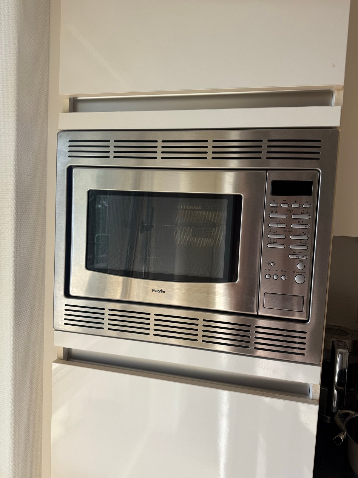 Pelgrim Inbouw Combimagnetron - RVS, Ophalen, Combimagnetron, 60 cm of meer, Grill