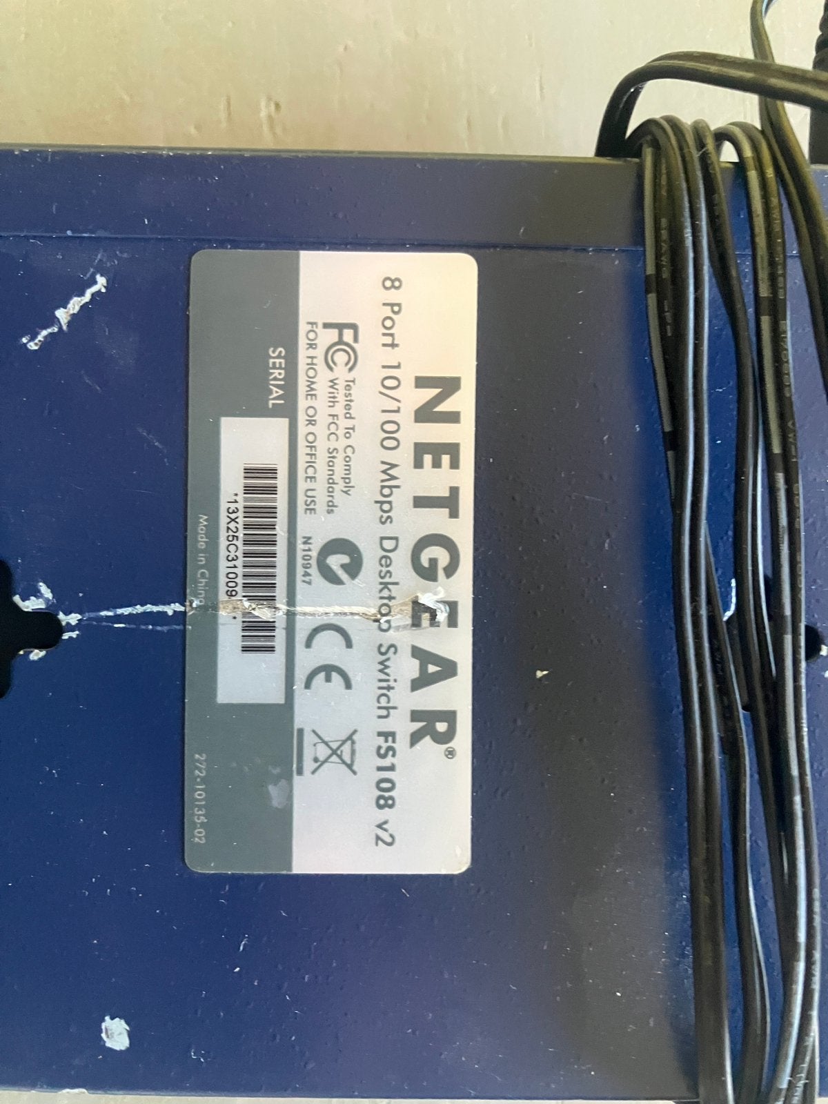 Netgear netwerk hub switch ethernet 10/100, Ophalen of Verzenden, Gebruikt