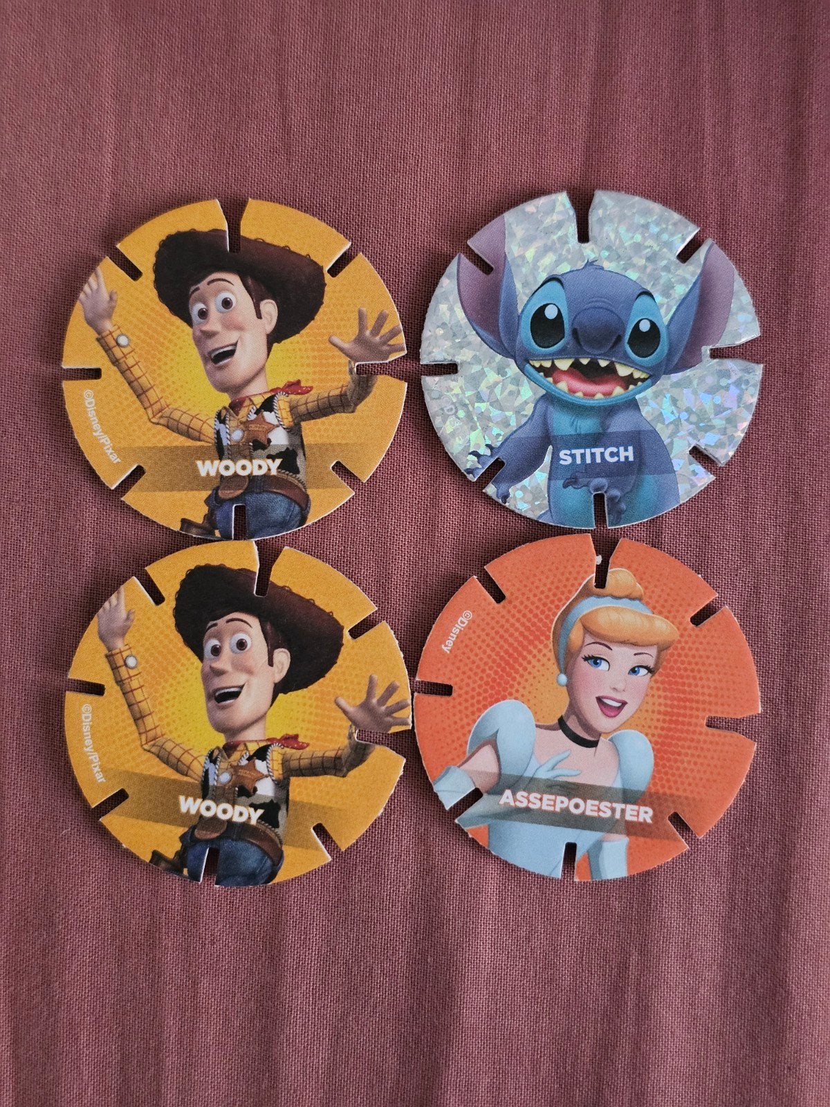 4 Disney Diskeyz: Woody, Stitch, Assepoester en meer!, Ophalen of Verzenden, Nieuw, Jongen of Meisje