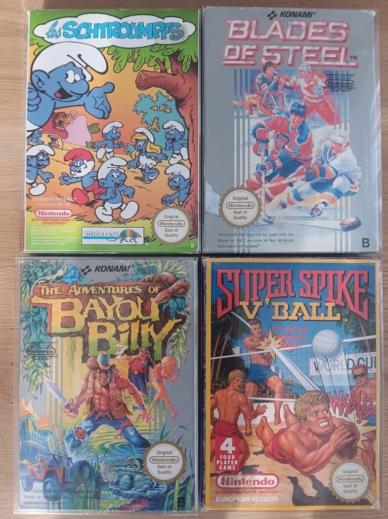 4 Nintendo NES Games in Originele Doos, Avontuur en Actie, Gebruikt, 1 speler, Ophalen of Verzenden
