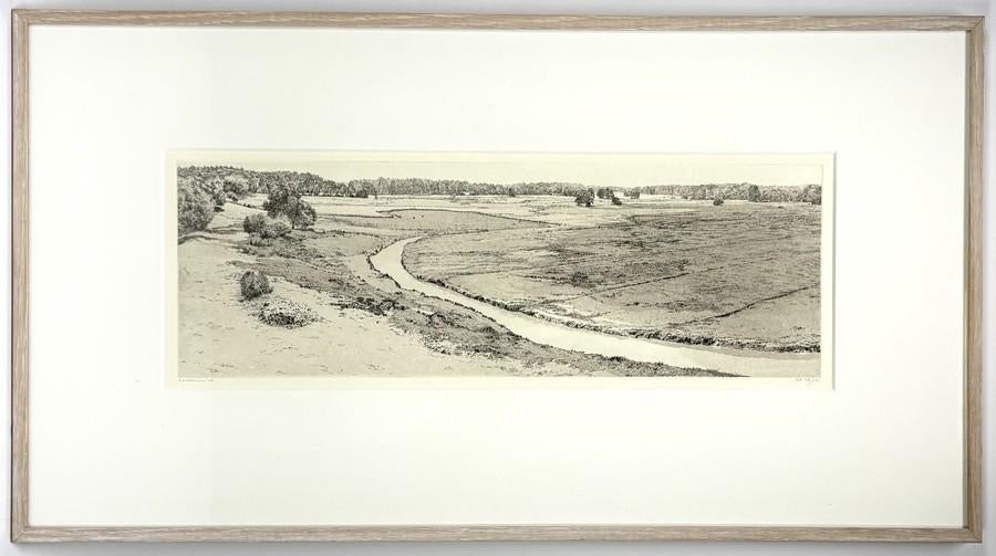 610. Ets, Reinder Homan – "De Drentsche Aa", 2008, Antiek en Kunst, Kunst | Etsen en Gravures, Ophalen of Verzenden