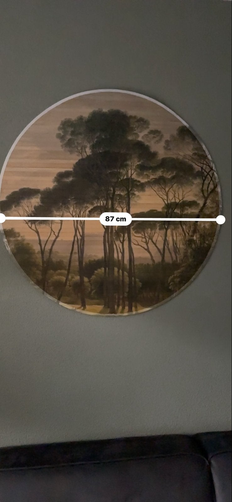 Wandcirkel van By-boo met boslandschap, 87 cm, Ophalen of Verzenden
