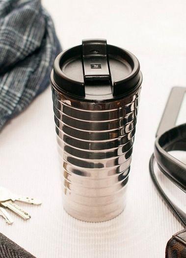 Nespresso Touch Travel Mug – Zilver (345 ml) – Thermosbeker, Ophalen of Verzenden, Zo goed als nieuw