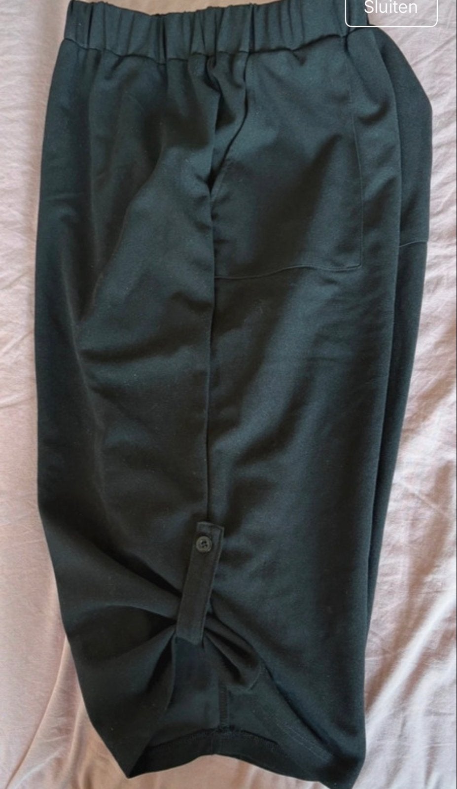 Zwarte Shein Curve Capri Broek 1XL, Kleding | Dames, Ophalen of Verzenden, Zo goed als nieuw, Zwart, Broek of Spijkerbroek