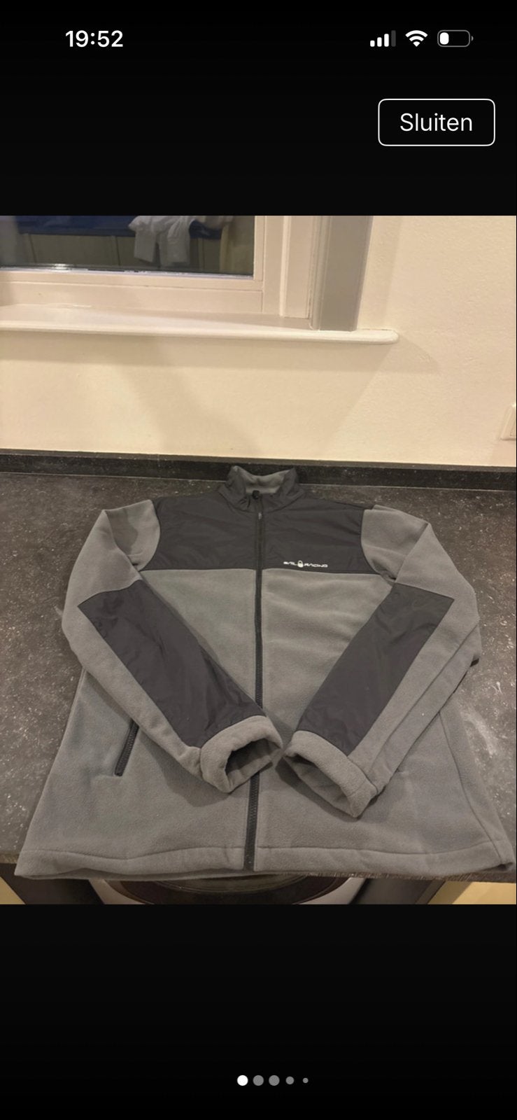Sail Racing Bowman Fleece Jas - Grijs/Zwart - Maat XL, Ophalen of Verzenden, Zo goed als nieuw, Maat 56/58 (XL), Grijs