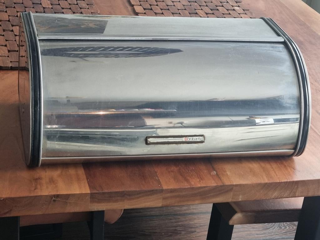 Brabantia Broodtrommel - Gebruikt, Gebruikt, Zilver, Ophalen of Verzenden, Metaal