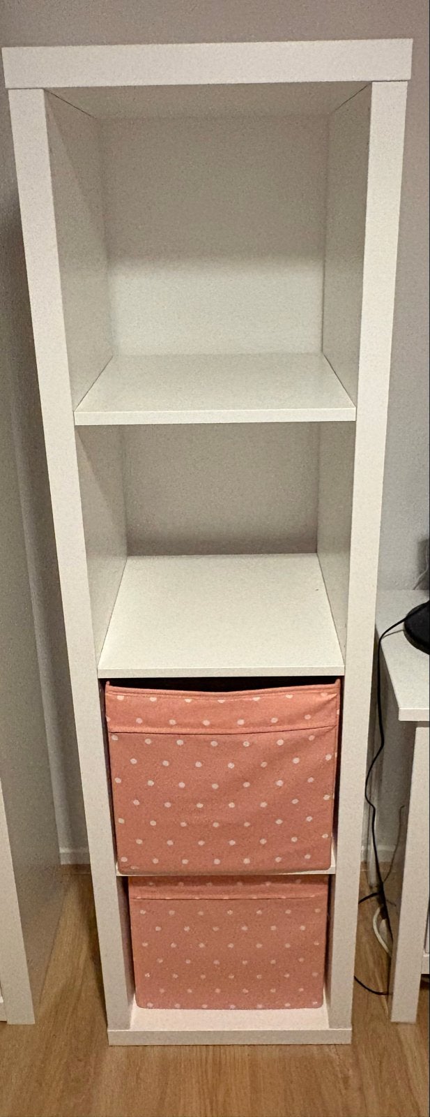 IKEA Kallax kast met 4 vakken en 2 opbergbakken, Ophalen, Minder dan 50 cm, Gebruikt, 100 tot 150 cm