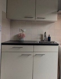 Klein keukenblokje zgan, Ophalen, Zo goed als nieuw, Wit, Enkelwandige keuken