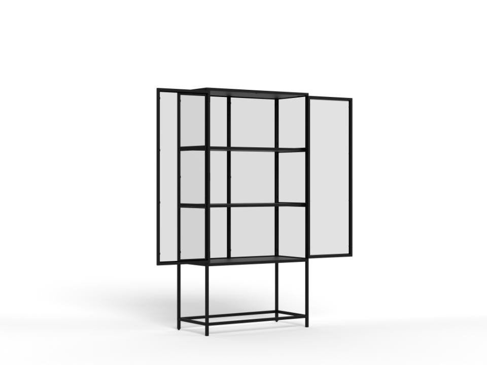 Actona Seaford Vitrinekast Glas, Ophalen, Nieuw, 50 tot 100 cm, Glas