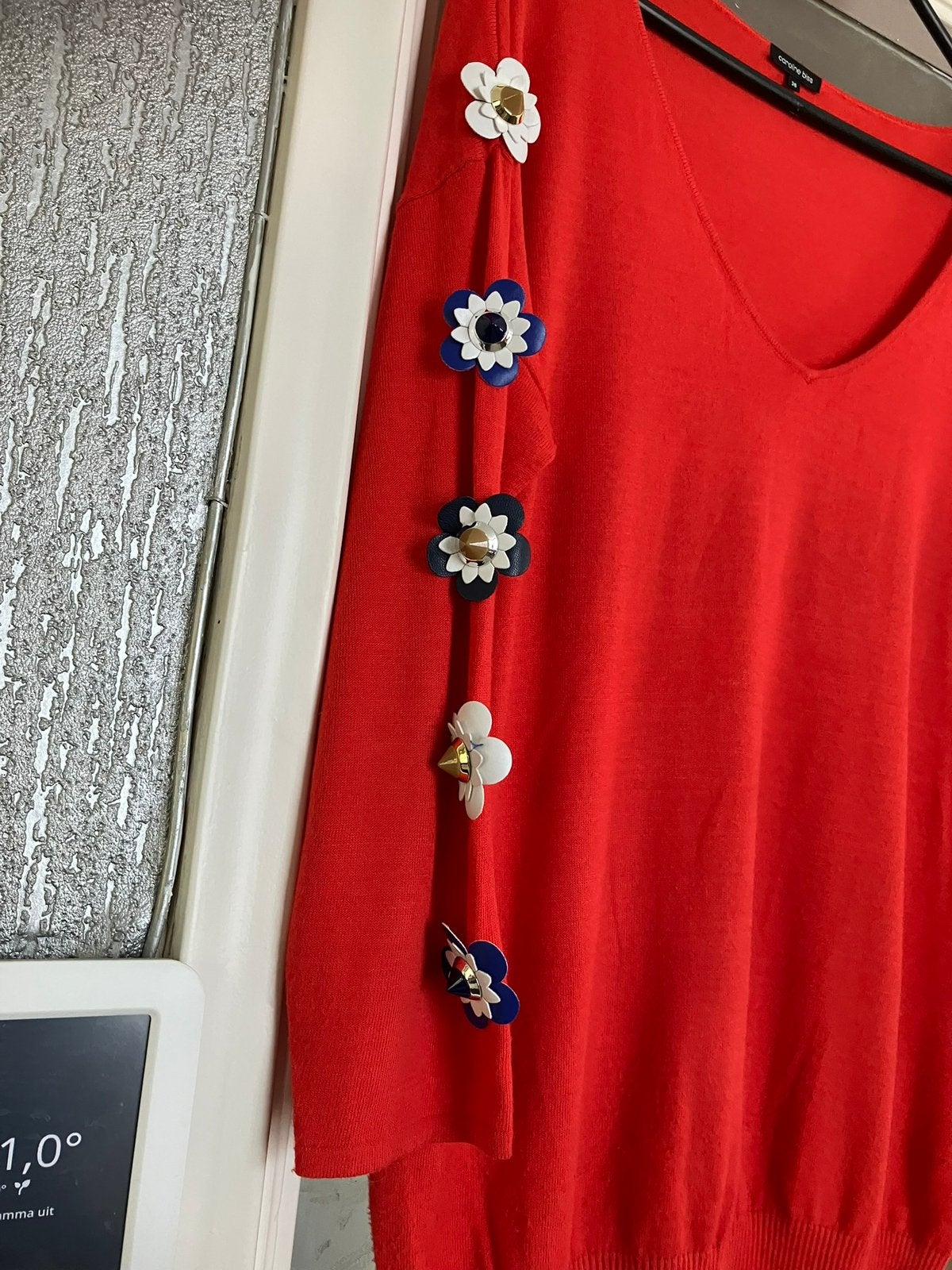 Caroline Biss 38/40 koraal kleur, Kleding | Dames, Truien en Vesten, Ophalen of Verzenden, Zo goed als nieuw, Maat 38/40 (M), Oranje
